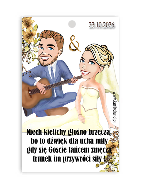 Zawieszka Ślub Gitara 1  (kpl 12 szt.)     