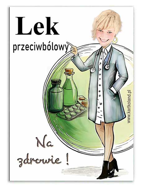 Naklejka Urodziny Lekarka  (kpl 12 szt.)      Zielony