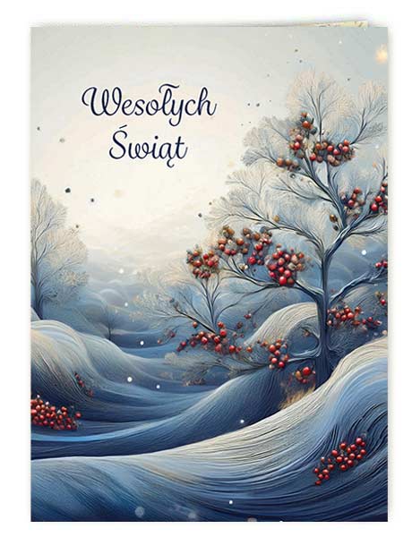 Kartka świąteczna firm. Jarzębina