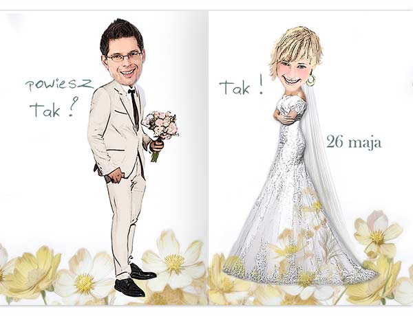 Zaproszenie Ślub W kwiecie wiekuKremowy