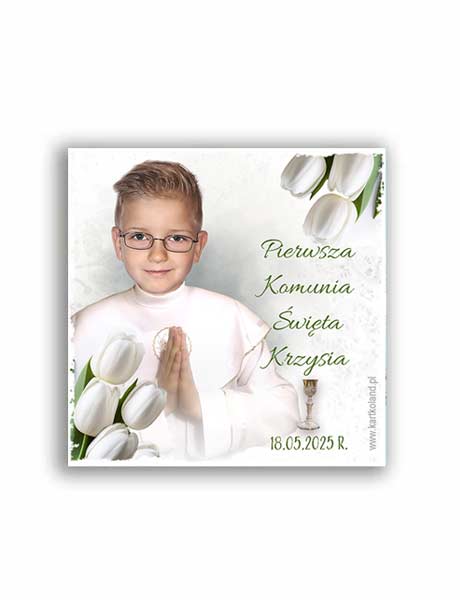 Magnes Komunia 12a - 18szt Biały
