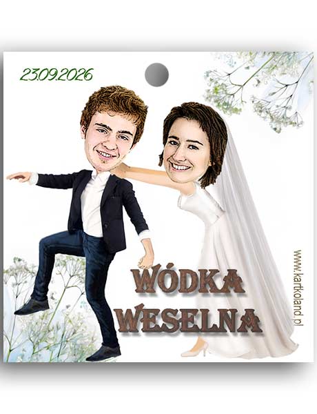 Zawieszka Ślub Akcja 10 (kpl 12 szt.) Biały