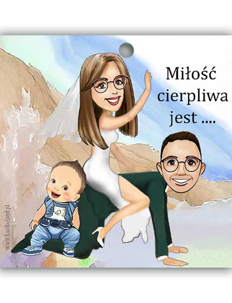 Zawieszka Ślub Rodzinna 1 (kpl 12 szt.)   