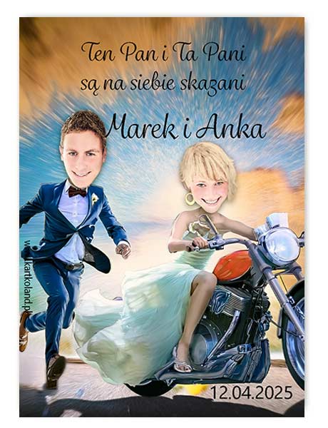 Naklejka Ślub Motor 9 (kpl 12 szt.)     