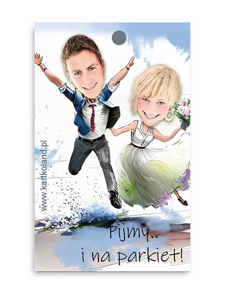 Zawieszka Ślub Biegamy 6 (kpl 12 szt.)     