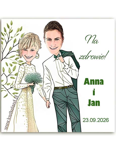 Zawieszka Ślub Za rączki 5 (kpl 12 szt.)     