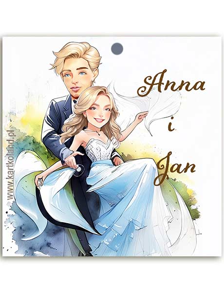 Zawieszka Ślub Leżymy 4 (kpl 12 szt.)  