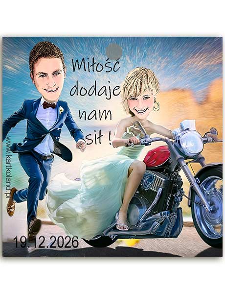 Zawieszka Ślub Motor 7 (kpl 12 szt.)   