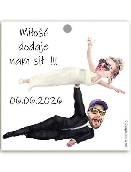 Zawieszka Ślub Siła 1 (kpl 12 szt.) 