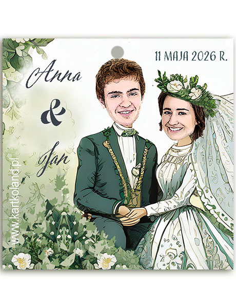 Zawieszka Ślub Parka 8 (kpl 12 szt.)    