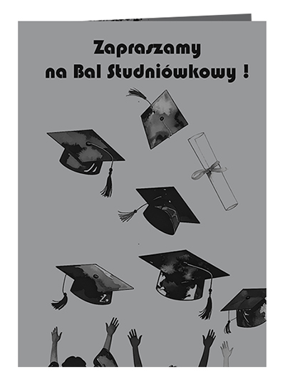 Zaproszenie Studniówka Czapki3